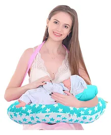 Baybee  Portable Breast Feeding Pillow Star Print - Green