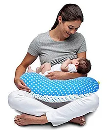 Baybee Portable Breast Feeding Pillow Polka Dot Print - Blue