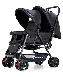 Teknum Story by Teknum Double Baby Stroller - Black