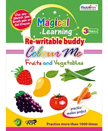 Actonn Re Writable Buddy Colour Me Colour Me Fruits & Vegetables Book - English