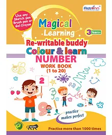 Actonn Re-Writable Buddy Colour & Learn Number Work Book 1 to 20 - English