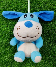 Toyingly Sitting Dog Plush Toy Blue - Height 20.32 cm