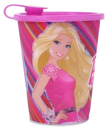 Barbie 3D Print Tumbler With Lid Pink - 400 ml 