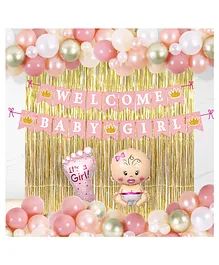 Untumble Baby Girl Welcome Decorations Pink - Pack of 7 