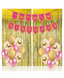 Party Propz Half Birthday Decorations Combo Multicolor - Pack Of 27