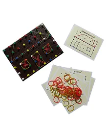 Boredom Busters Educational Toy Geoboard - Multicolor