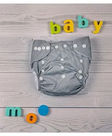 Baby Moo Adjustable & Washable Diaper - Plain Grey