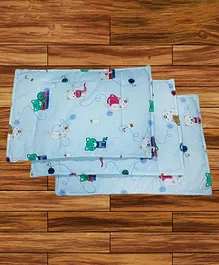 Mittenbooty Waterproof Quilted Cotton & Plastic Changing Sheet Pack of 3 - Blue