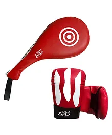 AXG New Goal Karate Taekwondo Muay Thai Kick Kickboxing MMA Kit Medium - Red
