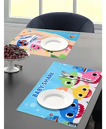 Saral Home Baby Shark Dining Table Place Mats Set of 2 - Multicolour