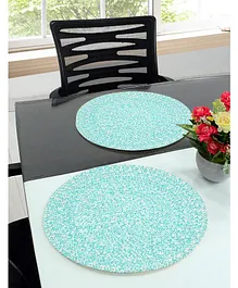 Saral Home Cotton Printed Table Mat Pack of 2 - Light Blue