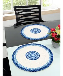 Saral Home Printed Cotton Placemat Pack of 2 - Blue