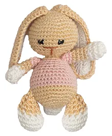 Happy Threads Crochet Bunny Soft Toy Brown - Height 8.89 cm