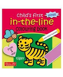 Scholars Hub In The Line Colouring Animals Book - English 