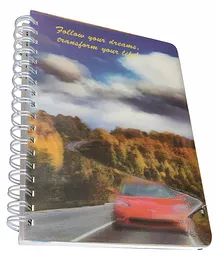 Sterling 3D Car Spiral Bound Single Line Diary - 290 Pages  