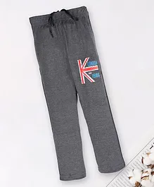 Chimprala Full Length London Print Lounge Pants - Dark Grey