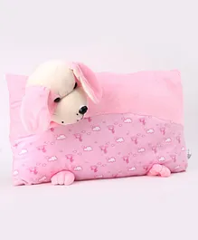 Funzoo Cloudy Puppy Soft Toy Pillow - Light Pink 