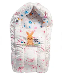 Mee Mee 3 in 1 Baby Carry Nest Sleeping Bag & Mattress - Pink (Print May Vary)