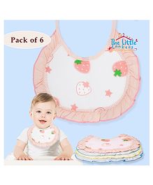 The Little Lookers Tie Knot Closure Bib Pack of 6 - Multicolor