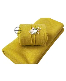 Babymoon Baby Wrap and Hairband Set - Yellow