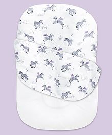 Masilo Organic Nestilo Lounger Cover For Infant/Baby's Breathable and Soft Portable Bed, Lightweight, 0 to 6 Months - Lilac