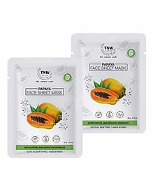 TNW- The Natural Wash Papaya Face Sheet Masks Pack of 2 - 20 gm Each