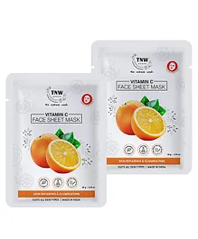 TNW -THE NATURAL WASH Vitamin C Face Sheet Mask Set of 2 - 20 gm Each