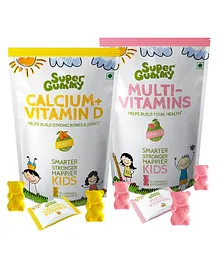 Super Gummy Calcium and Multivitamin Gummies Pack of 2 - 30 Pieces Each