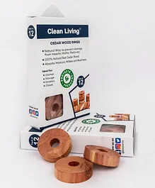 Clean Living Cedar Wood Rings Repellent - Pack of 12