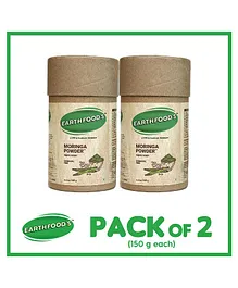 EARTHFOOD'S Moringa Powder Pack Of 2 - 150 g Each