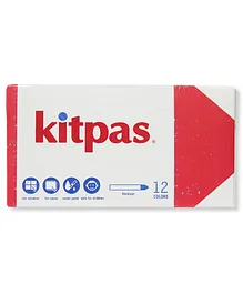 Kitpas Water Soluble Crayons Medium - Pack of 12