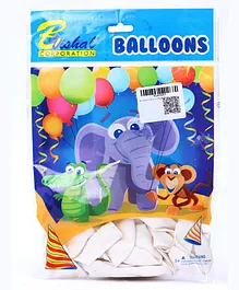 B Vishal Balloon White - Pack of 25