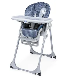 Chicco Polly Easy Cushioned High Chair Penguin Print - Blue 