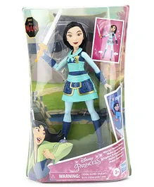 Disney Princess Warrior Moves Mulan Doll with Sword-Swinging Action and Warrior Outfit Toy  Multicolour - Height 26 cm 