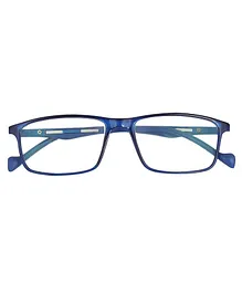 Optify Rectangle UV Protection Light Blocking Zero Power Glasses - Blue