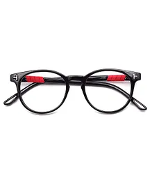 Optify Oval UV Protection Light Blocking Zero Power Glasses - Black