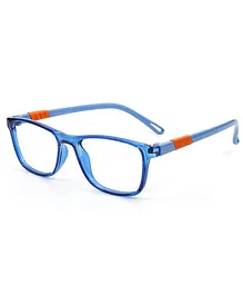 Optify Blue Light Blocking Zero Power Glasses Rectangle Shape - Blue