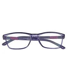 Optify Blue Light Blocking Zero Power Glasses Rectangle Shape - Purple
