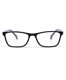 Optify Blue Light Blocking Zero Power Glasses Square Shape - Black Blue