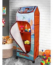 Disney By Kudos Chota Bheem Wonder Cub 4 Shelf Wardrobe - Orange