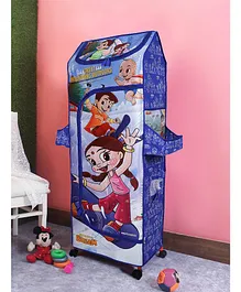Disney By Kudos Chota Bheem Wonder Cub 5 Shelf Large Wardrobe - Blue