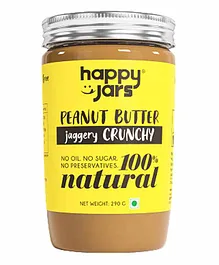 Happy Jars Jaggery Crunchy Peanut Butter - 290 g