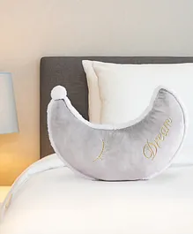 Babyhug Moon Shaped Plush Cushion - Grey