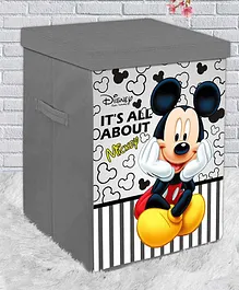 Fun Homes Foldable Storage Box With Lid Mickey Mouse & Friends Print - Grey