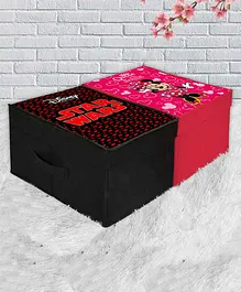 Fun Homes Storage Boxes Minnie Mouse & Star Wars Print Pack of 2 - Pink Black