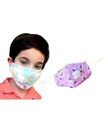 The Little Lookers Reusable & Washable Anti Pollution Face Mask PM 2.5 with Breathing Valve - Pink