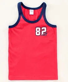 Taeko Sleeveless Vest Number Print - Red