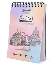 Sundaram A5 Sized Unruled Drawing Book - 100 Pages