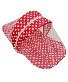 Brandonn Baby Bedding With Mosquito Net Polka Dot - Red