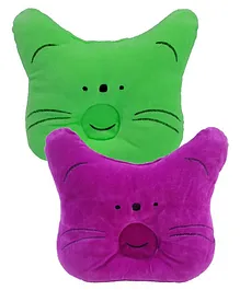 Brandonn Baby Pillow U Shape Headrest Cartoon Design Pack of 2 - Green Purple
